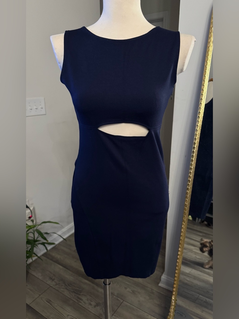 bishop + young Navy Sleeveless Cutout Bodycon Mini Dress